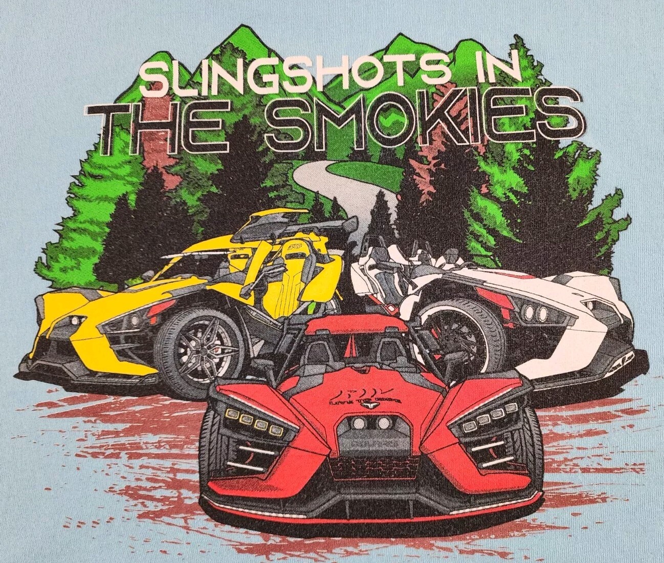 Polaris SSR Slingshot Roadsters Shirt Mens Large Smokies Mountains TN Adult A58