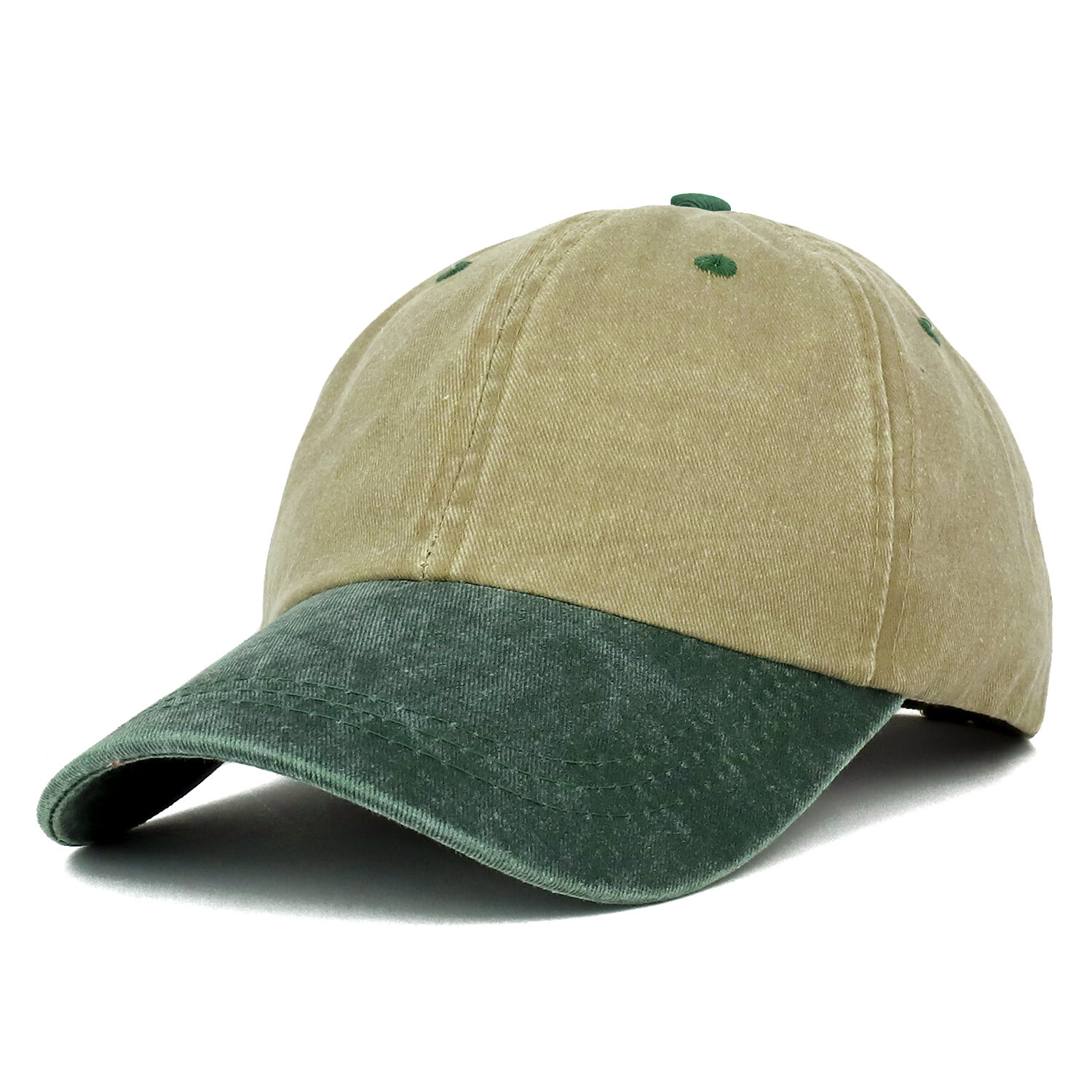 Oversize 2XL Pigment Dyed Two Tone Baseball Cap – FREE SHIP