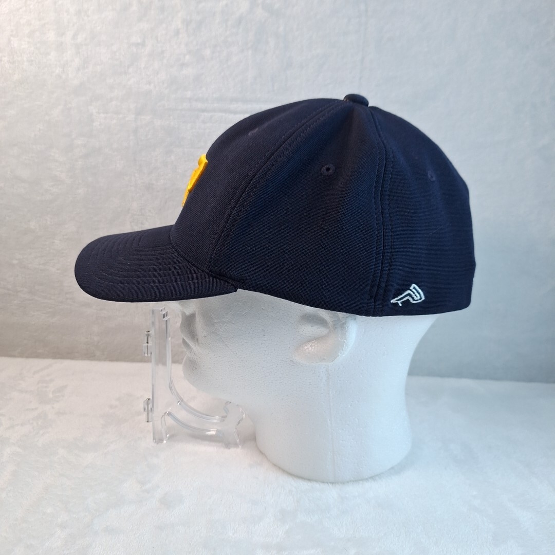 Marucci TP Logo Ball Cap Hat Fitted L/XL Baseball Yellow Logo Navy Blue