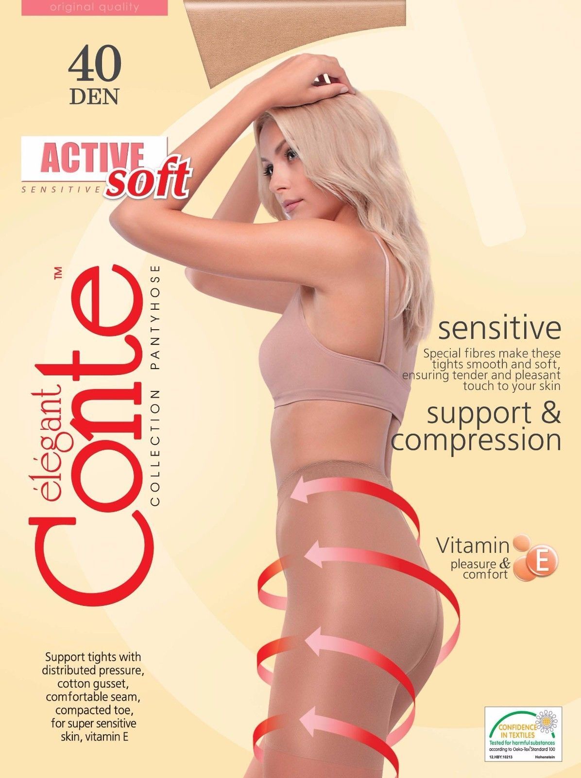 Conte Active Soft 40 Den – Modelling Control Top Women’s Tights (14С-70СП)