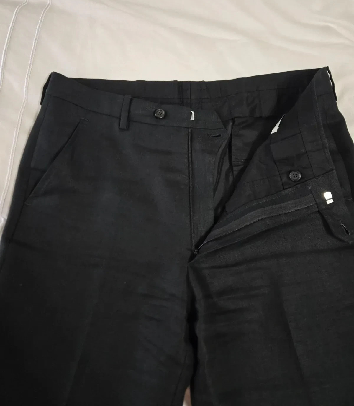 Husbands Paris Black Linen Suit EU 48 / 40 US 38 / 30 Gucci Vault Archive Rare