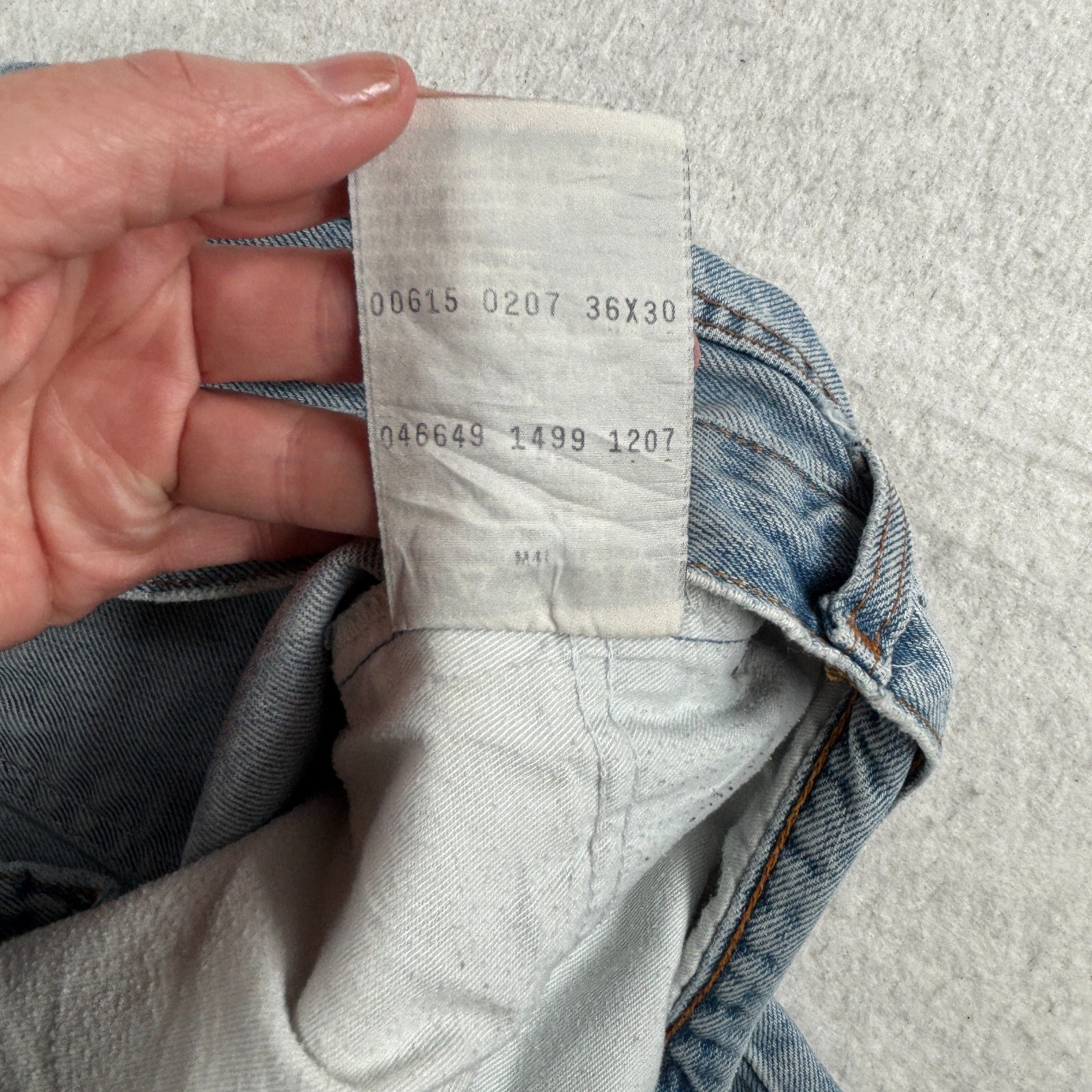 Levi’s 615 Straight Leg Jeans Light Blue Wash Vintage Orange Tab W36 L30 W34 act