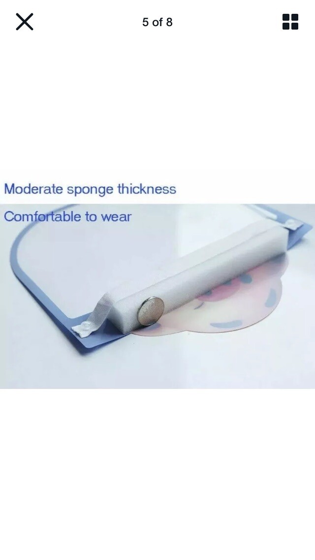 Children’s Re-usable Face Shield 6 Pack. Comes With Shields Shown