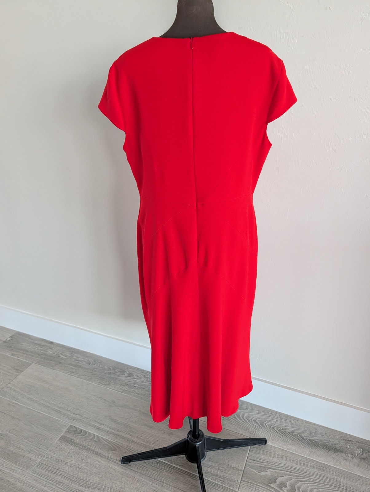 $1.3K Escada midi long dress in red sz 44 14 XL