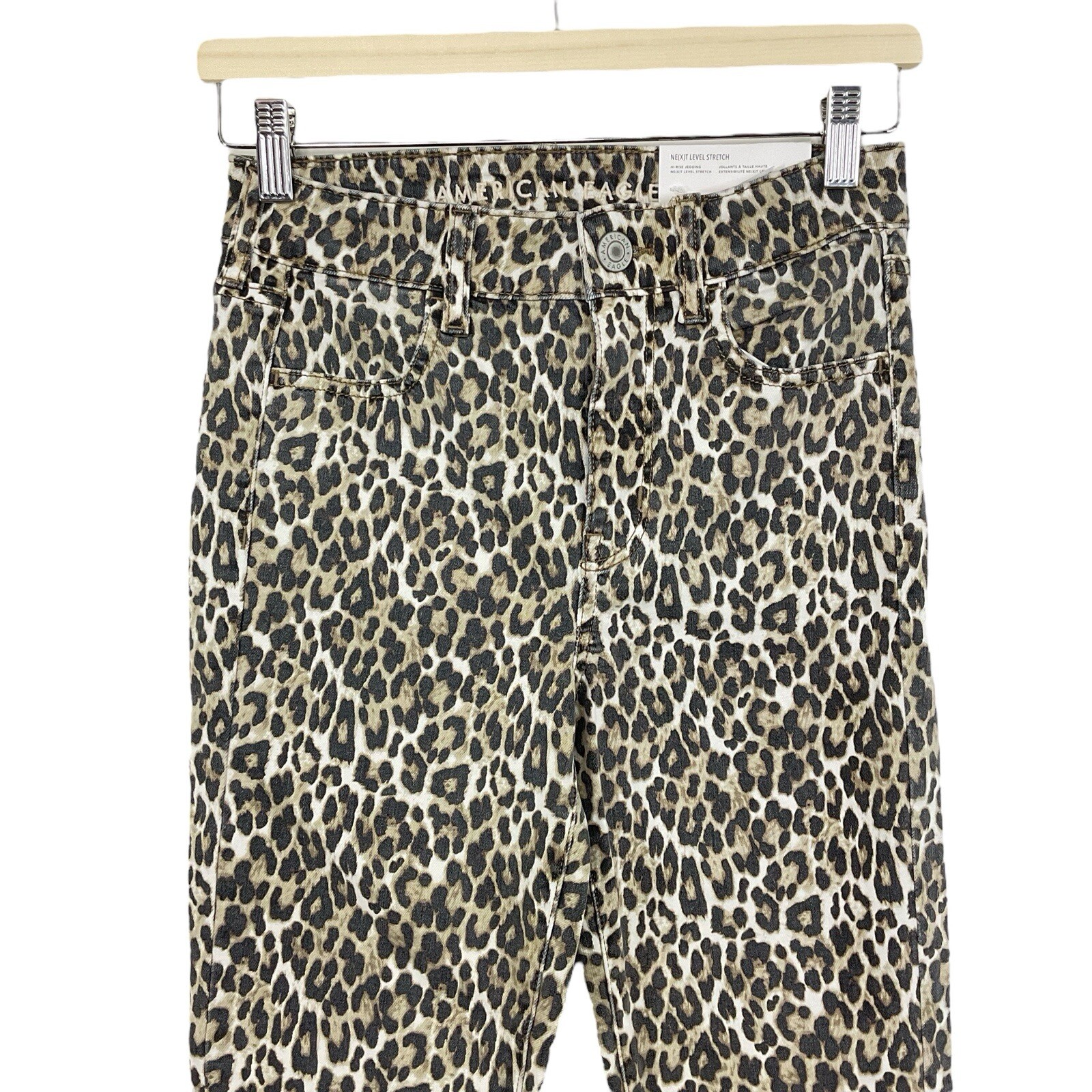 American Eagle Animal Print Hi-Rise Jegging Ne(x)t Level Stretch Brown Size 4