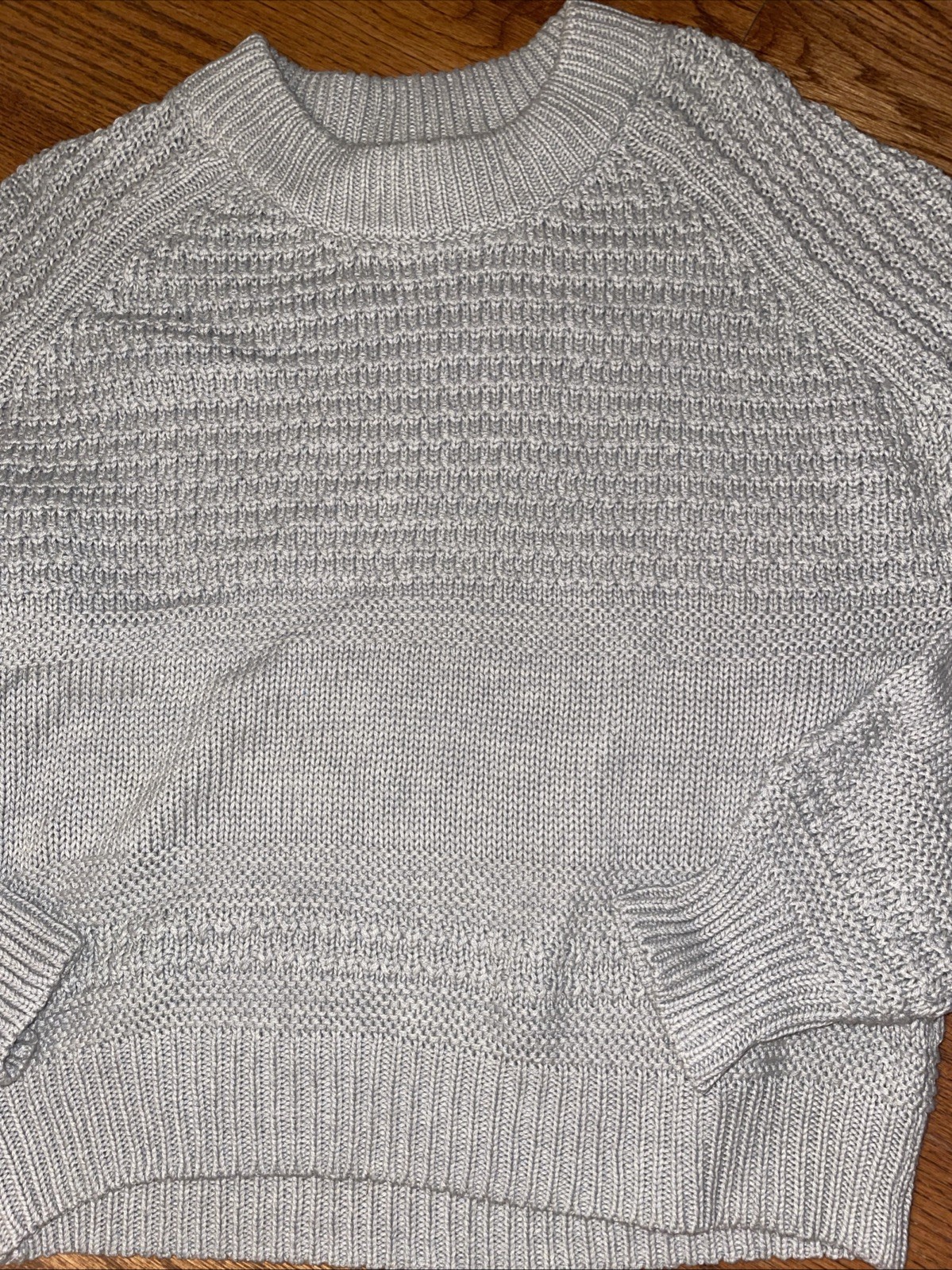 Universal Thread Cotton Acrylic Blend Gray Sweater Size Large Cottage Core