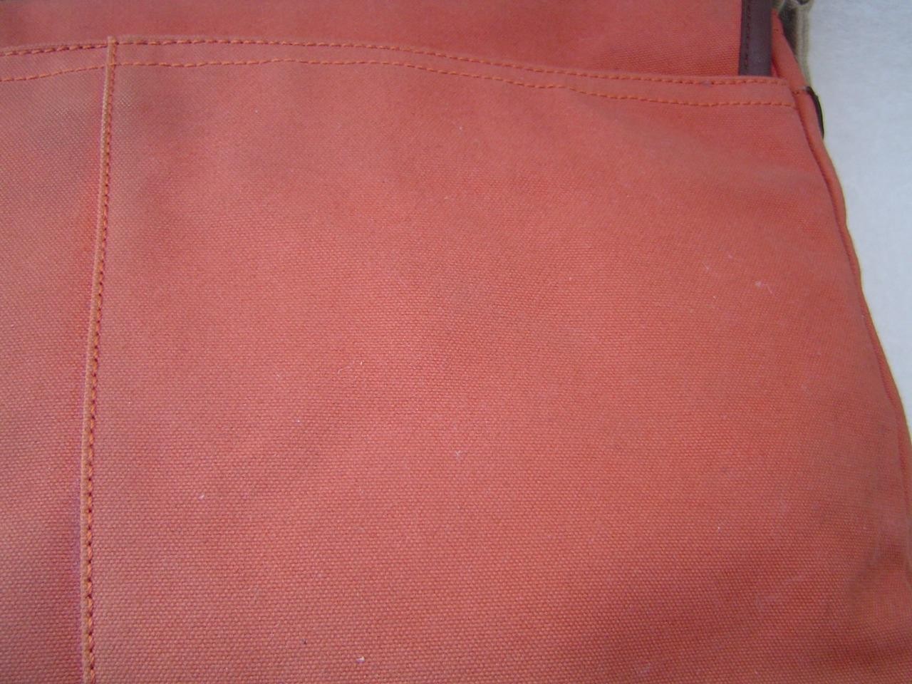 AUTHENTIC COACH MENS CAMDEN ORANGE CANVAS LARGE MESSENGER BAG #70829 VGC
