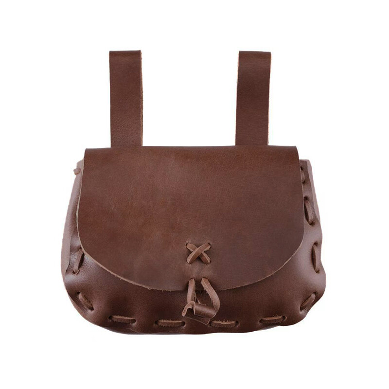 Medieval Retro PU Leather Waist Pouch Hangable Belt Purse Bag Cosplay Props