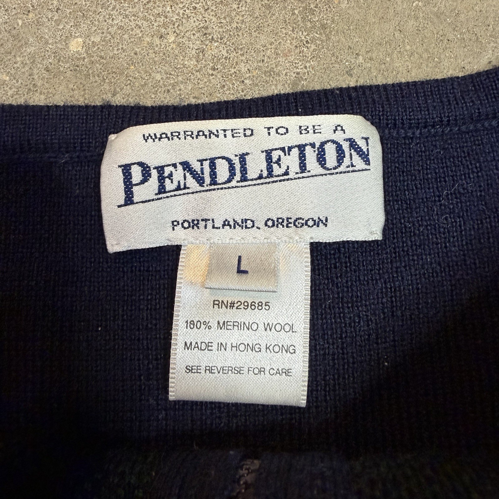 Vintage Pendleton Merino Wool Cardigan Sweater – 20.75” x 24”