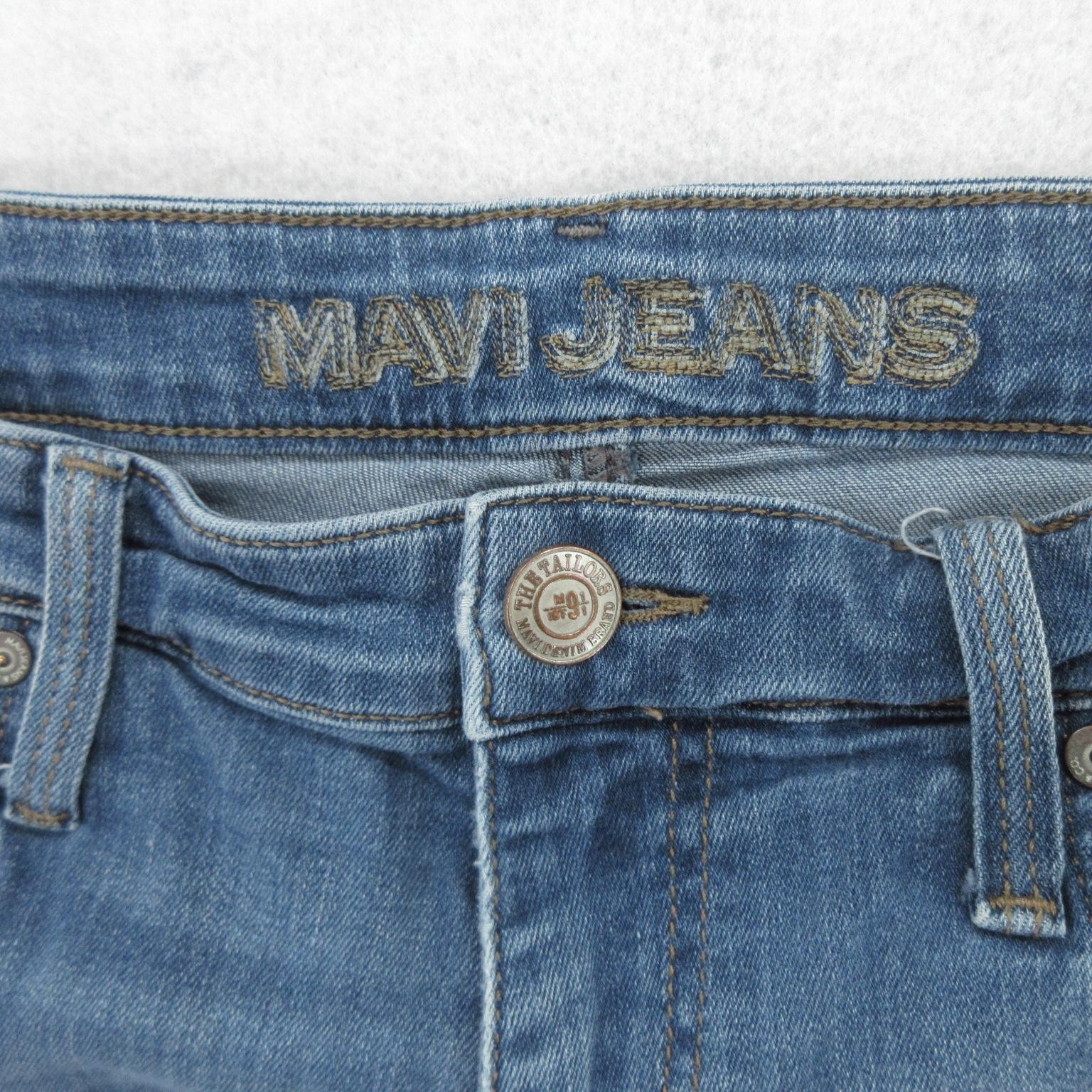 Mavi Jeans Mens 33×30 Blue Medium Wash Slim Straight Stretch Denim Pants Casual