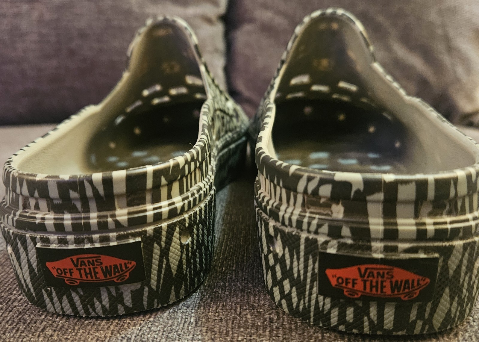 Vans Slip-On Mule TRK Distorted Checkerboard Black Gray VN0005V8174 Men 8 Women