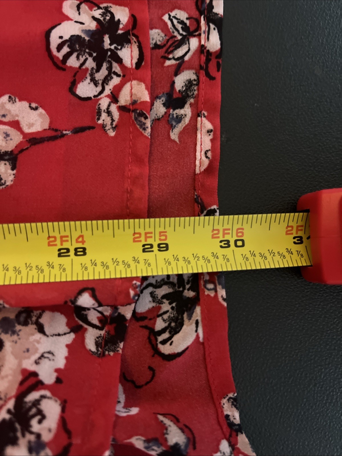 Simply Emma 3/4 Wide Sleeve Babydoll Lined Floral Red Top Blouse SZ 3X