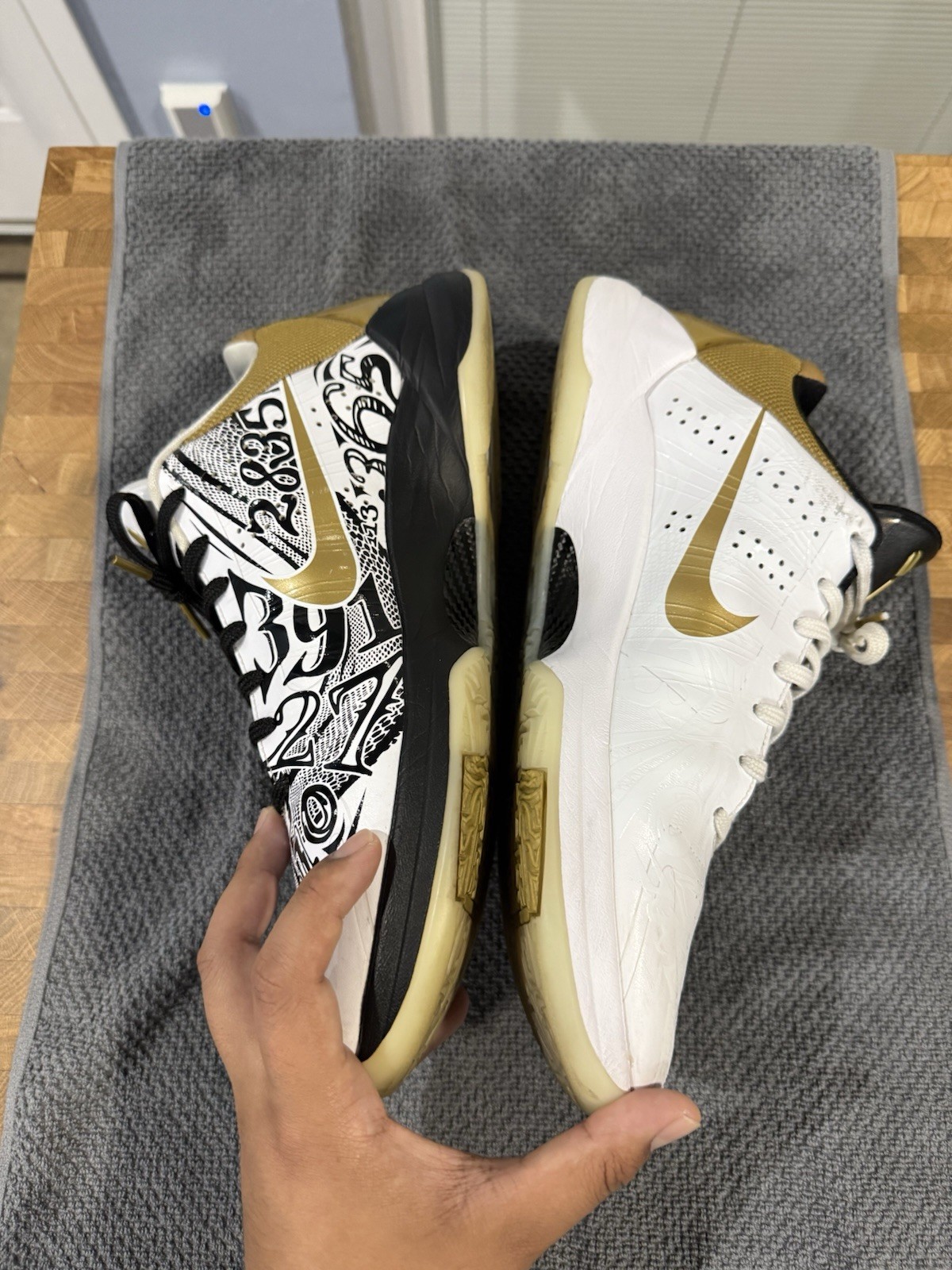Nike Zoom Kobe 5 Protro Big Stage White/Metallic Gold/Black CT8014-100 2020