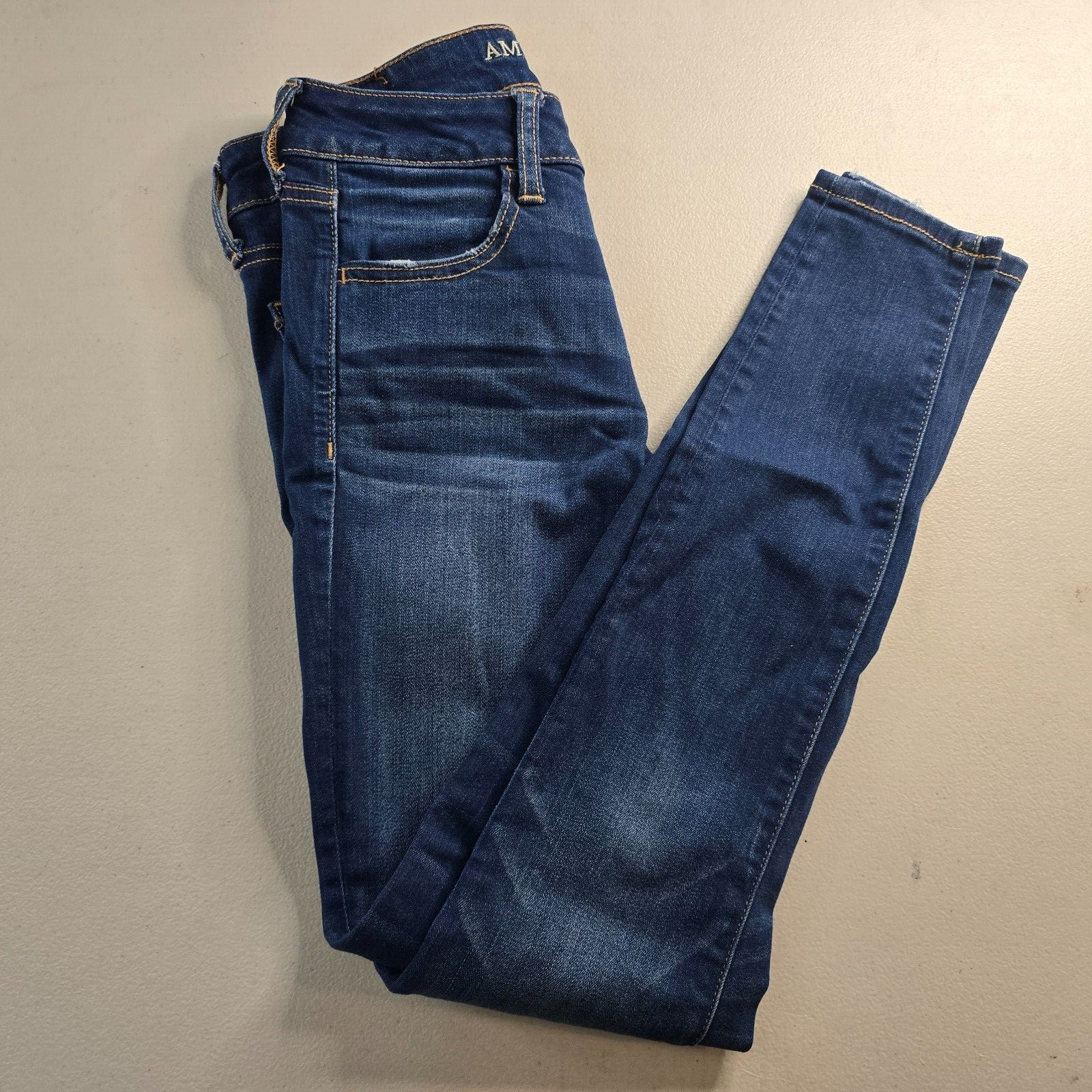 American Eagle Jegging Women’s 2 Regular Blue Dark Wash Super Stretch X