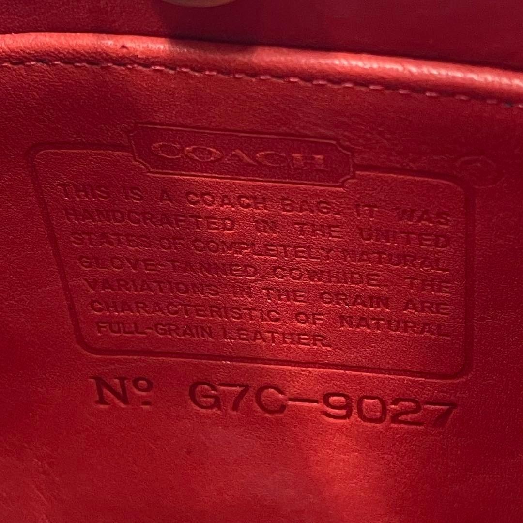 beautiful Coach Ergo Handbag One Shoulder Red Leather 9027