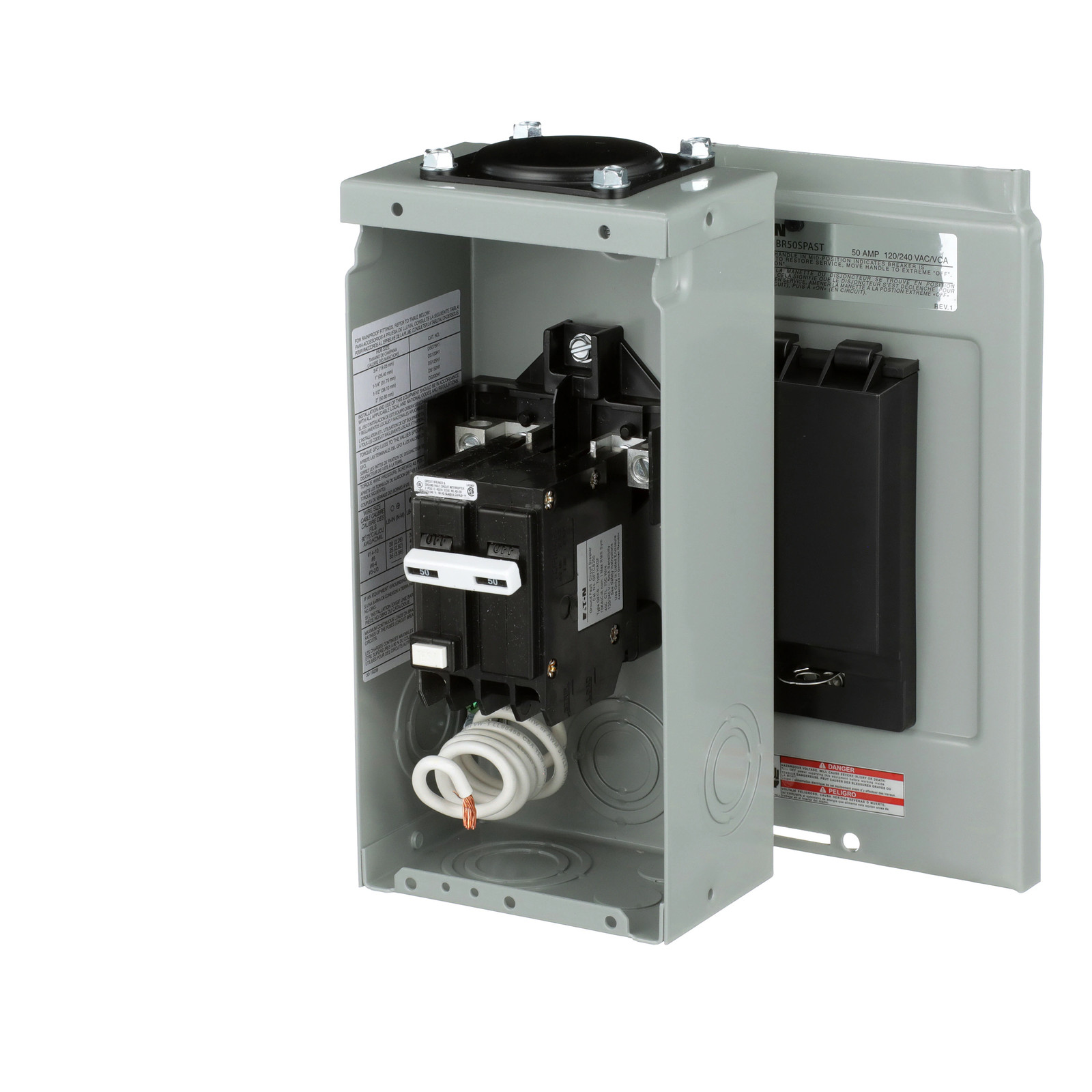 Eaton 50 Amp Single phase (120V/240V) Outdoor General-duty Enclosed Molded|12975