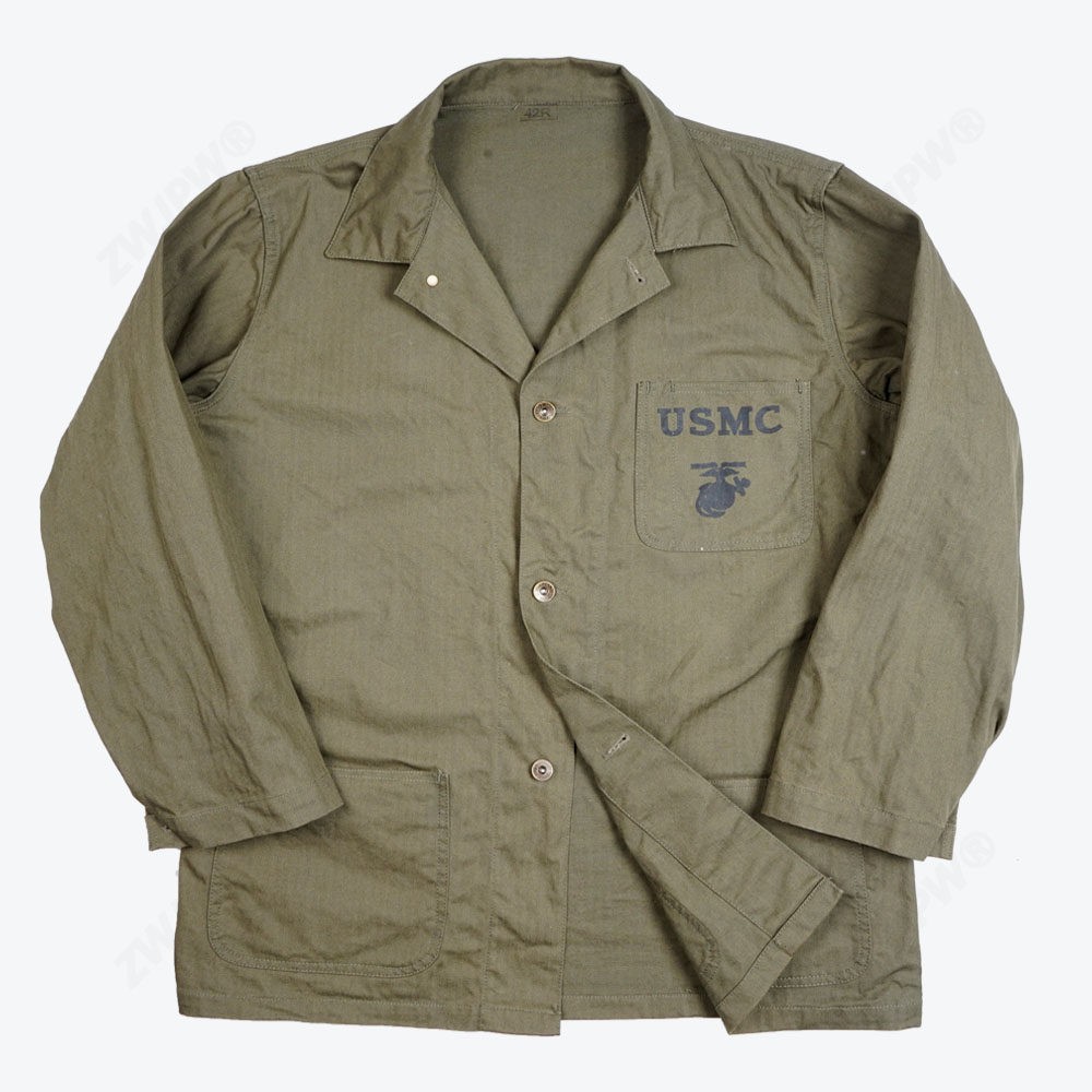 Vintage WWII WW2 USMC MARINES HBT Shirt Jacket Replica