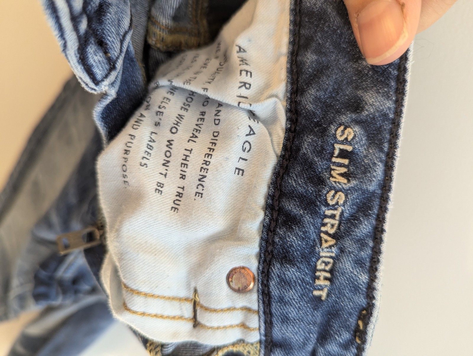 American Eagle Men’s Next Level Flex Slim Straight Blue Denim Jeans 29×32