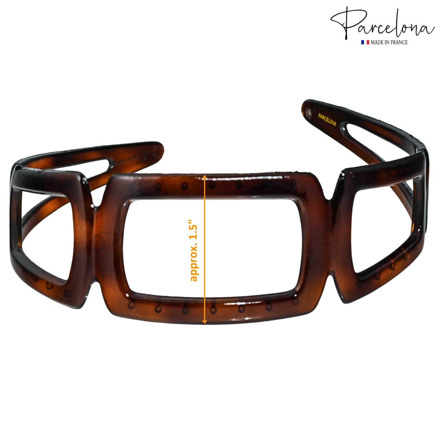 Parcelona Open Geometric Tortoise Acetate Headband French Lightweight Hairband