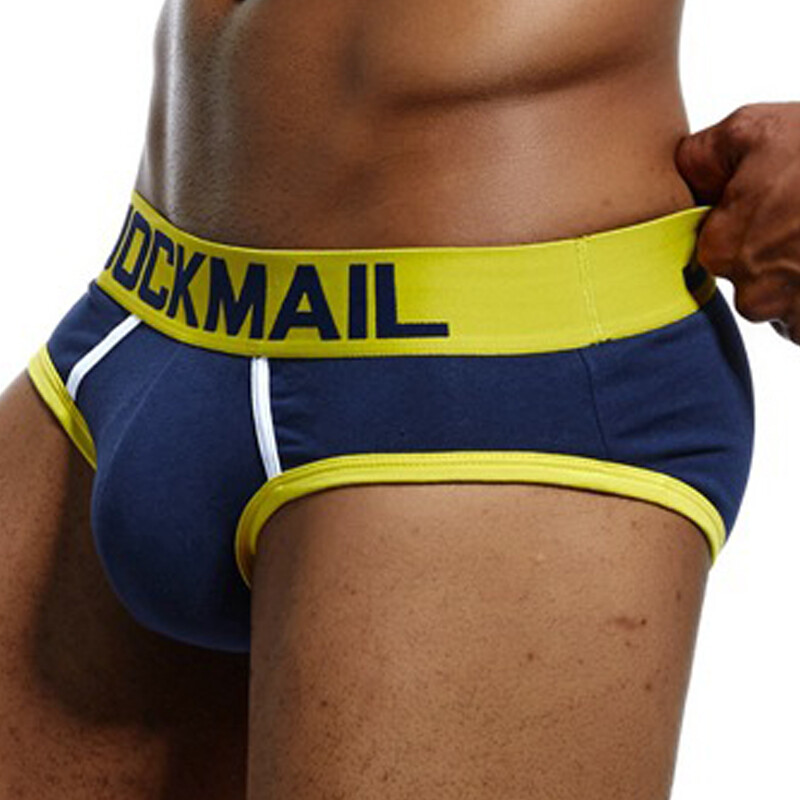 JOCKMAIL Men’s Bikini Briefs Cotton Solid Underwear Low-rise Pouch Underpants