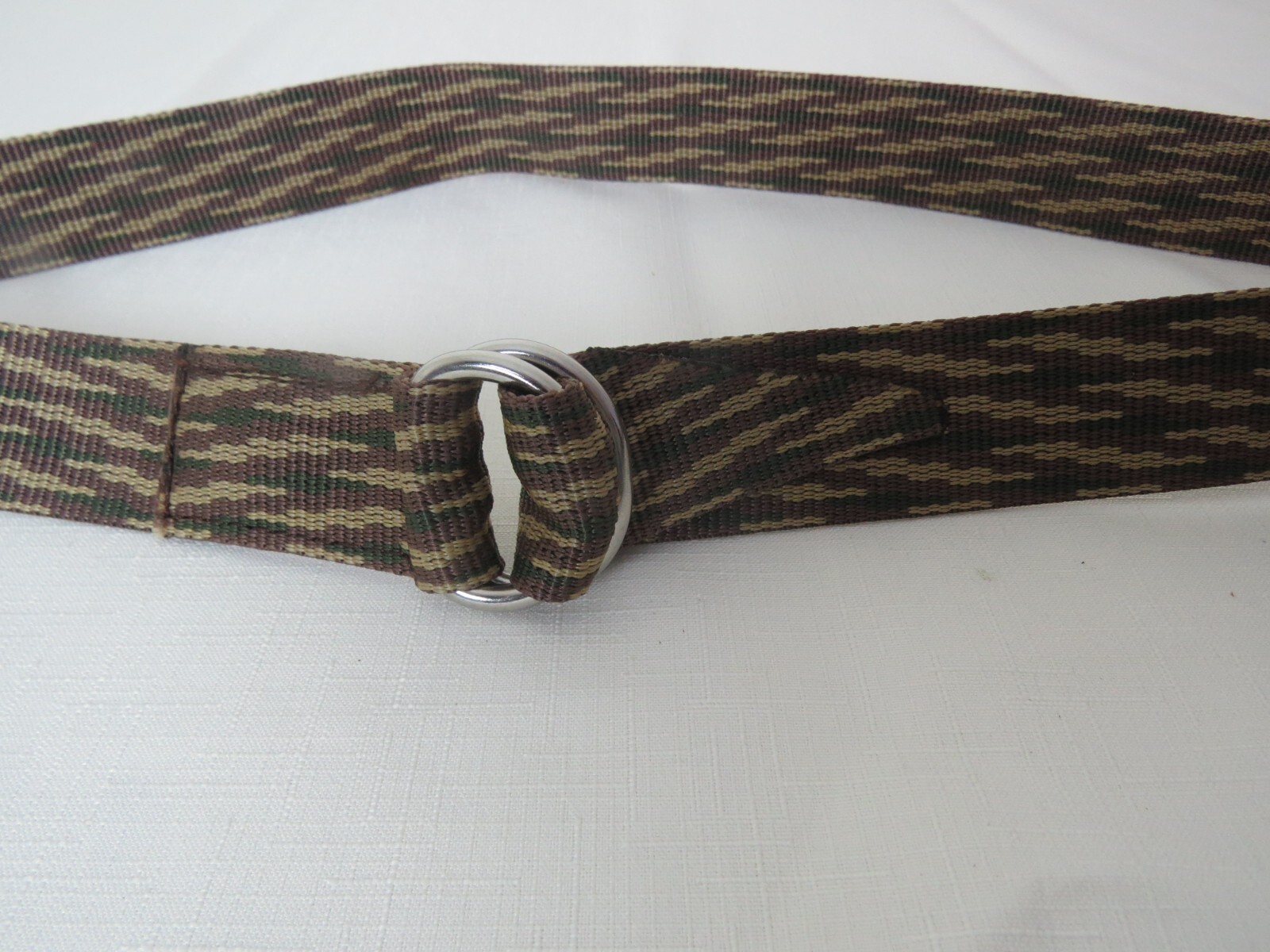 D-Ring Camo Nylon Belt One-Size up to 62″ length cut to size – 1.5″ inch wide