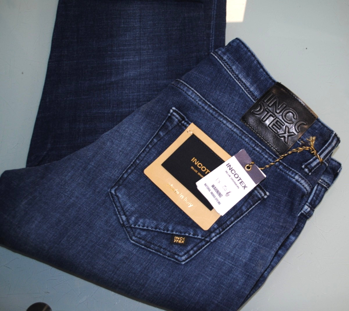 INCOTEX BLUE DIVISION JEANS NEW 320.00 CAR 32-46 DENIM + ELASTANE LAV2 15 WQ