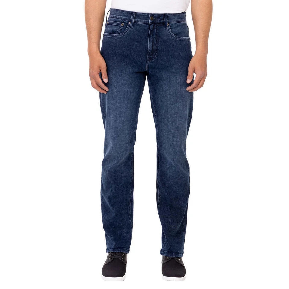 NEW Urban Star Men’s Relaxed Fit Straight Denim Jeans Dark Blue, 38×30