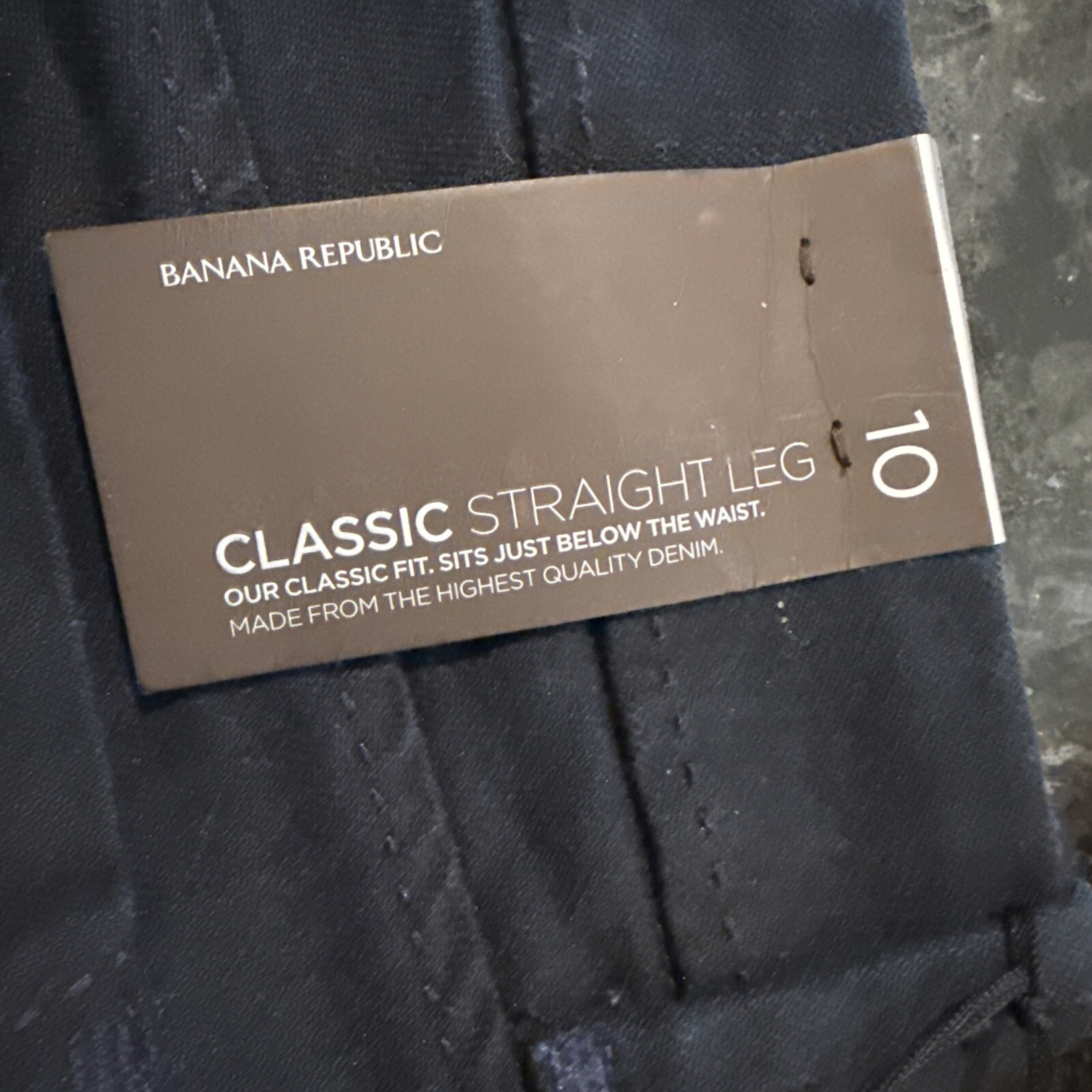 Nwt Banana Republic Classic Straight Leg Dark Blue Jeans Stretch Sz 10 Women’s