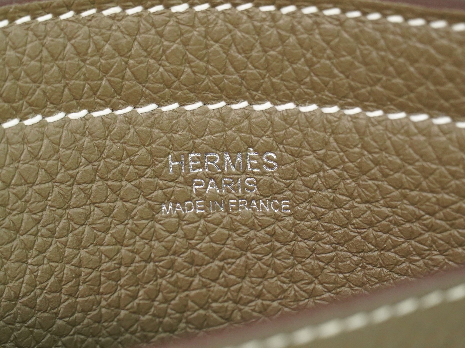 HERMES Cabasellier 46 Leather Shoulder Bag Tote Bag Etoupe