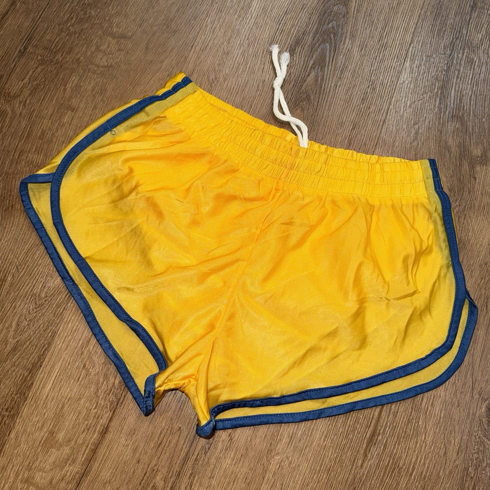 Vtg 70s 80s Running Shorts Mens Sprinter Split Side Thin Nylon Gym NOS Large