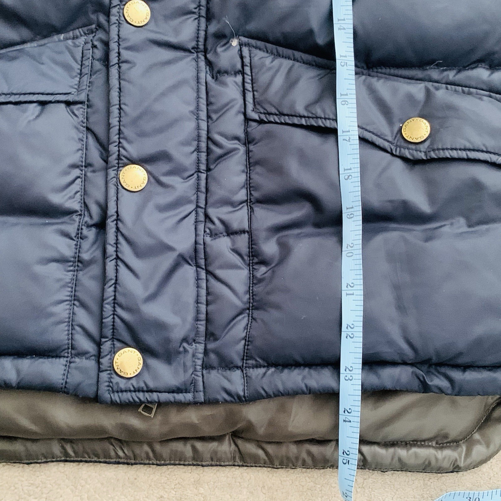 Gant Gilet Vest Mens Size Small Navy – Down Feather Filled Body Warmer Jacket