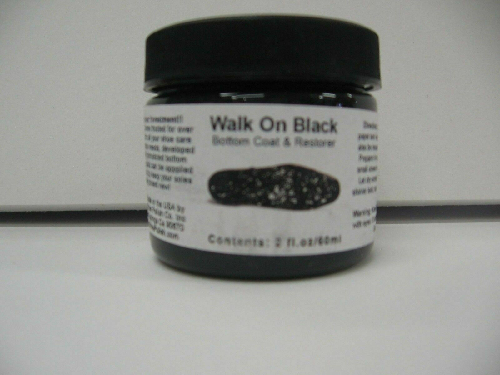 Angelus Brand Walk On Black- 2 oz Black Shoe Sole Paint DIY Sole restorer