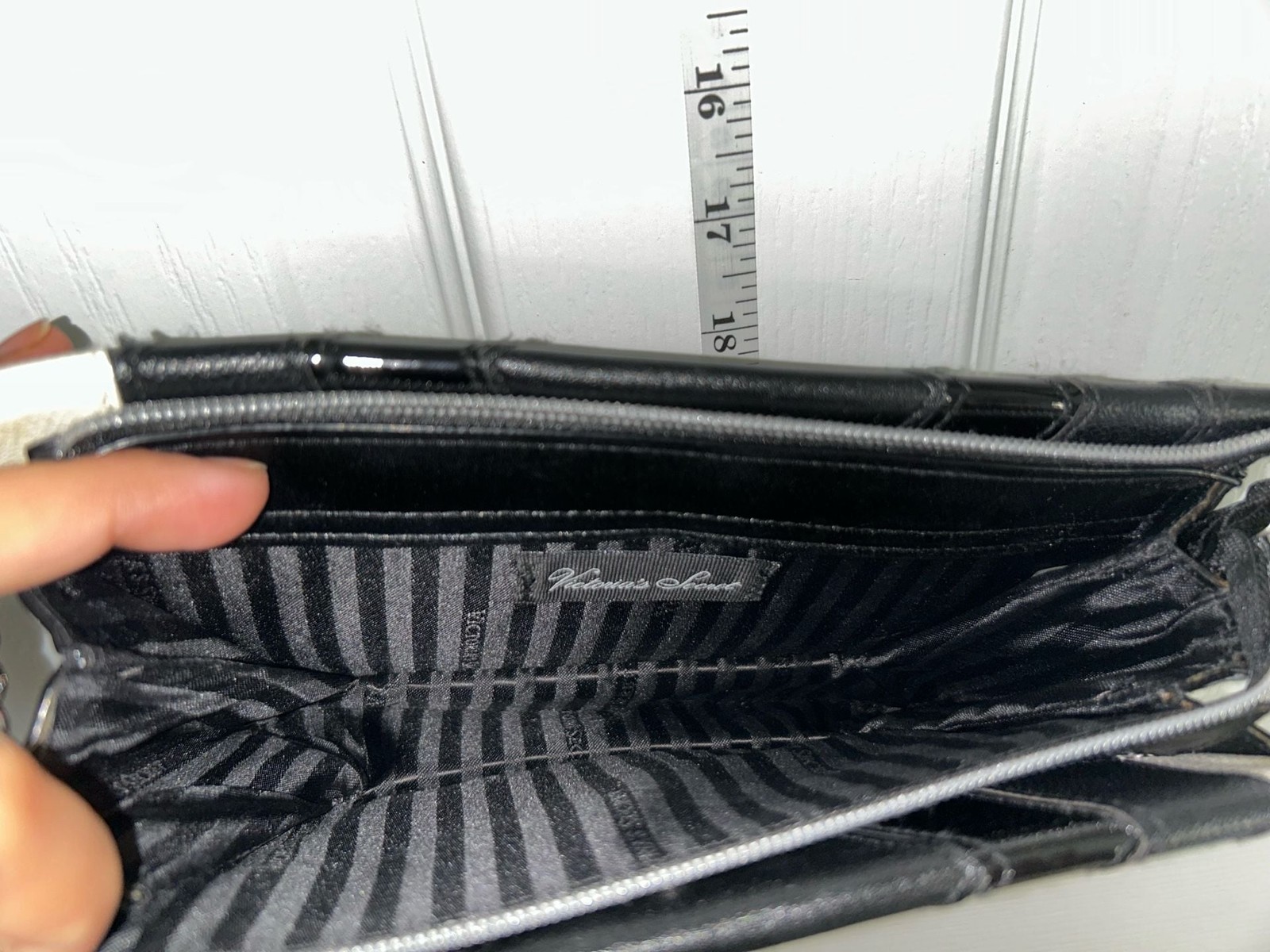 Victoria’s Secret Black and White Mixed Texture Crossbody Bag