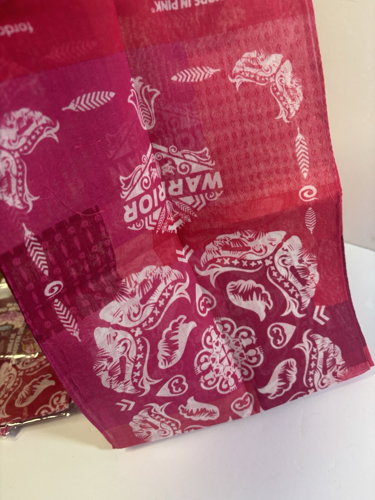 New Ford Warriors In Pink Scarf Wrap Set Of 4 Approximately 8 1/4” X 52”