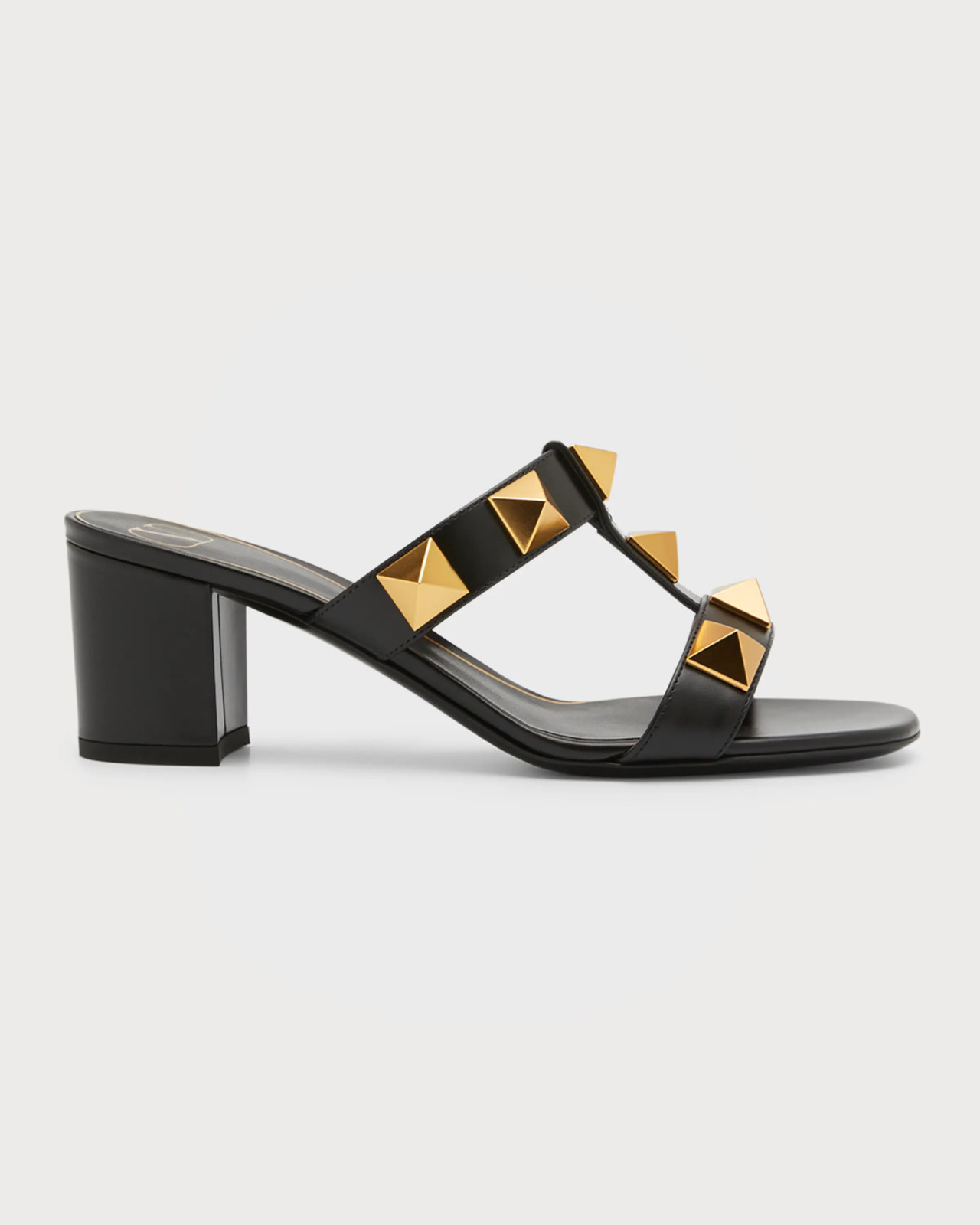 Valentino Garavani Women’s Roman Stud Caged Slide Sandals, Nero – Retail $980