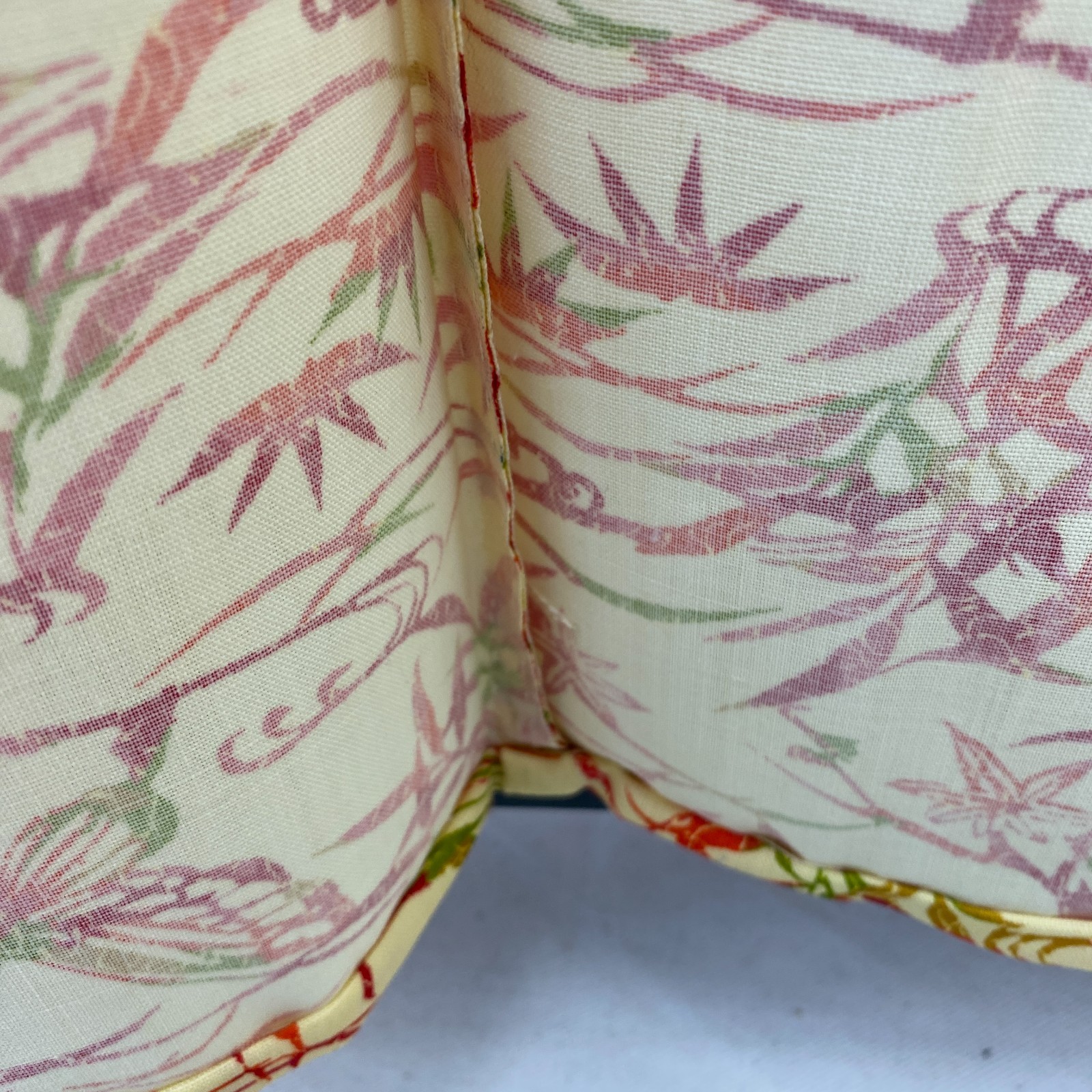 Japanese Vintage Kimono Polyester yellow No Lining Komon Traditional Length 61in