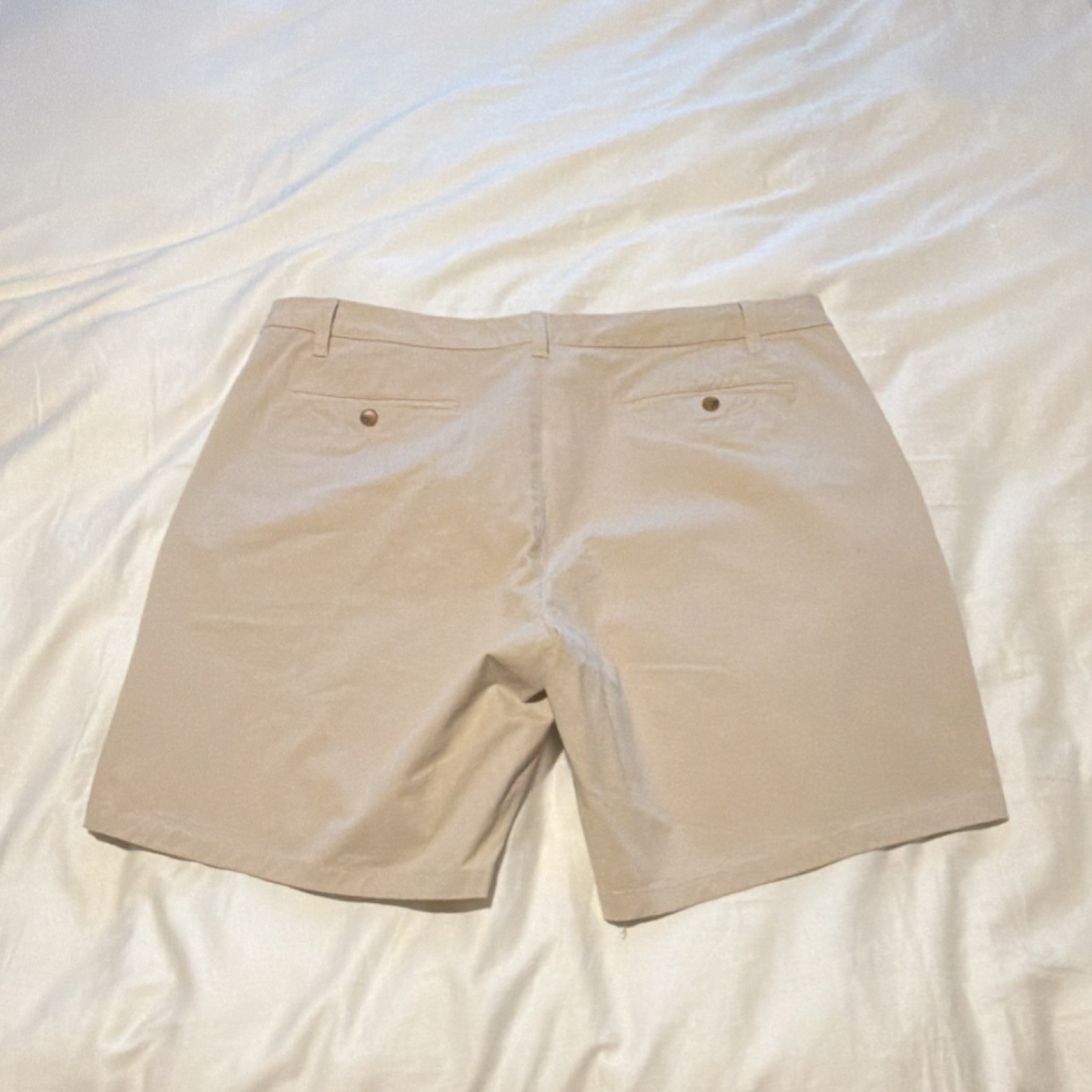 Bonobos Men’s Slim Chino Shorts Size 40 Beige Khaki 7” Inseam Flat Front