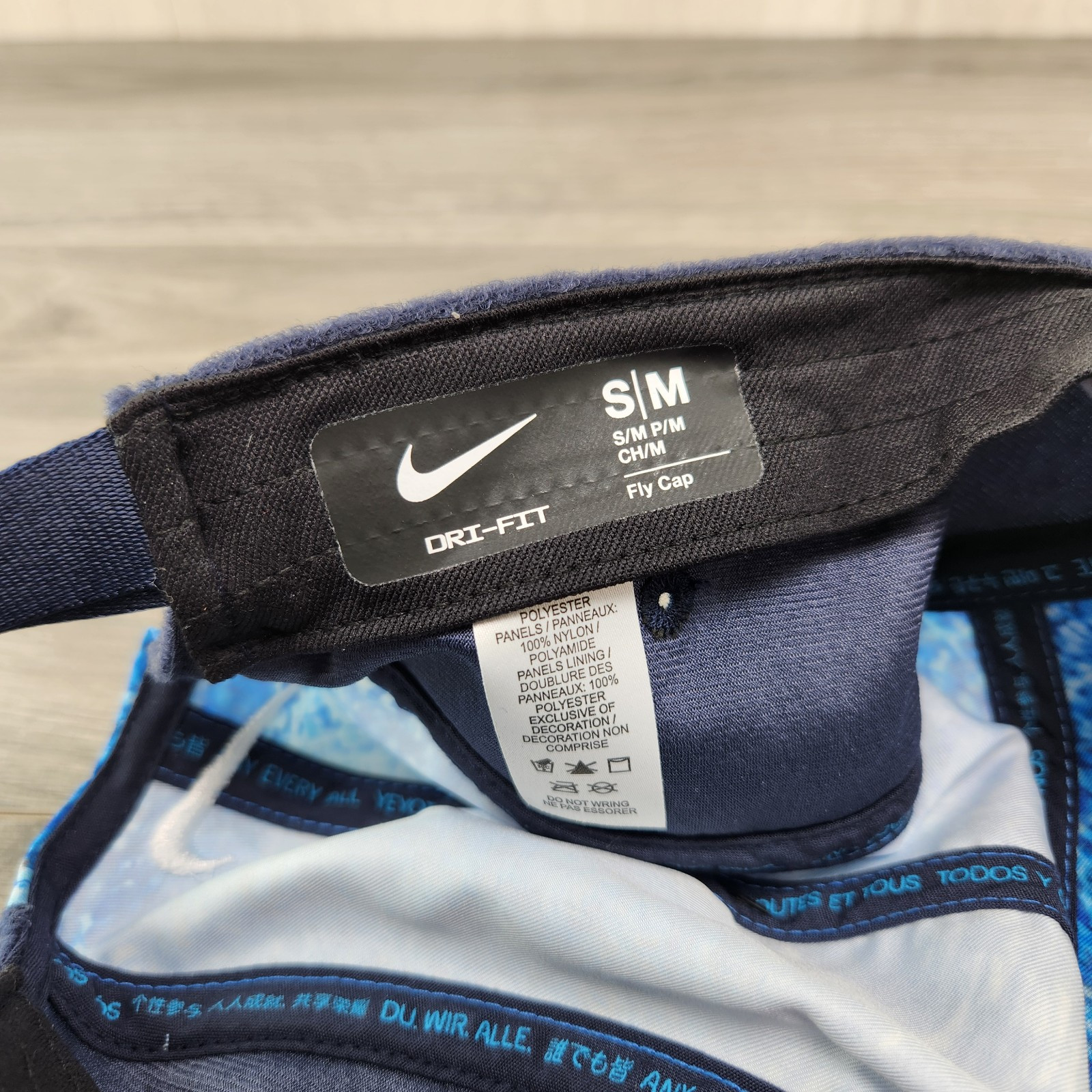 Nike Fly 5 Panel Hat USA Olympic Team Patches Size S/M Dri Fit Blue Running New