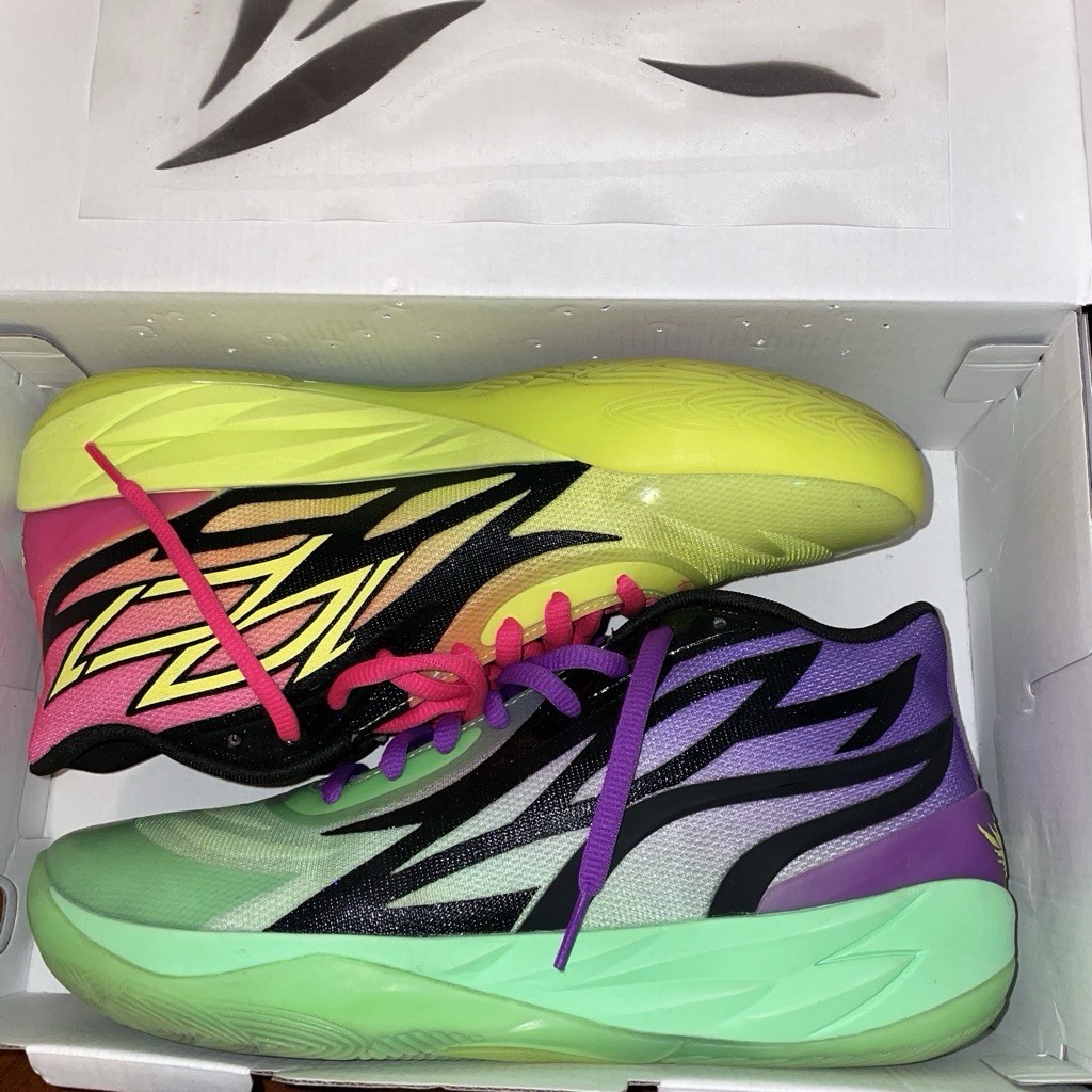 PUMA MB.02 M.E.L.O. Rick and Morty Multicolor Mid Top Shoes New w/ Box