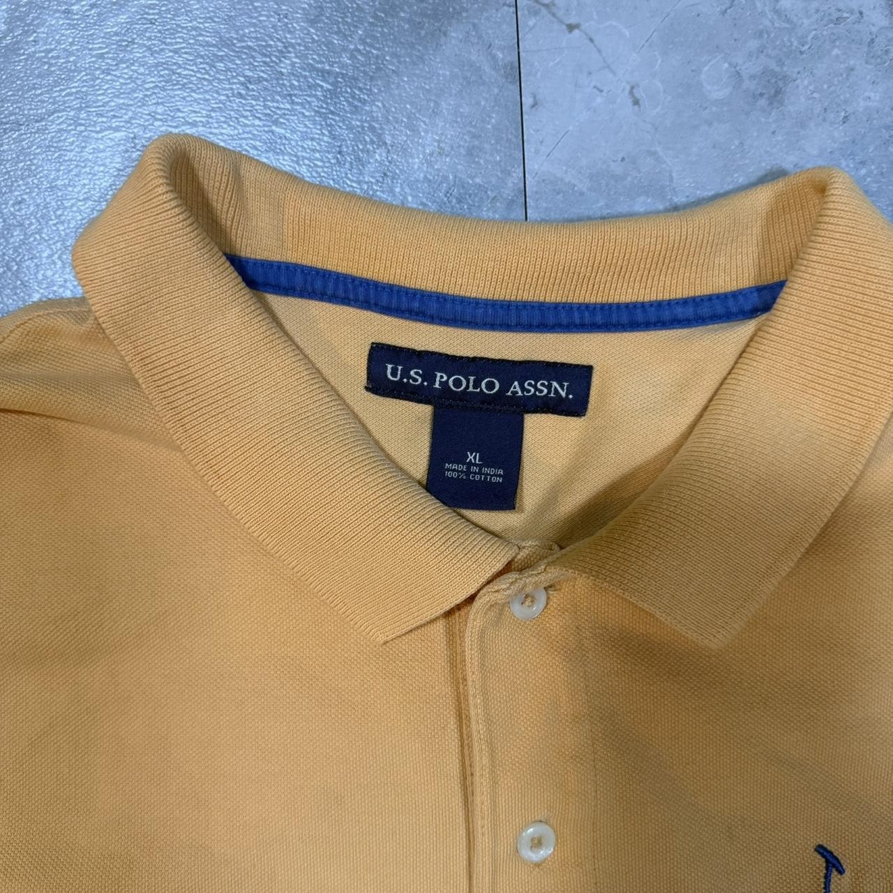 U.S. Polo Assn. Tan Polo Shirt XL Big Logo Short Sleeve Cotton
