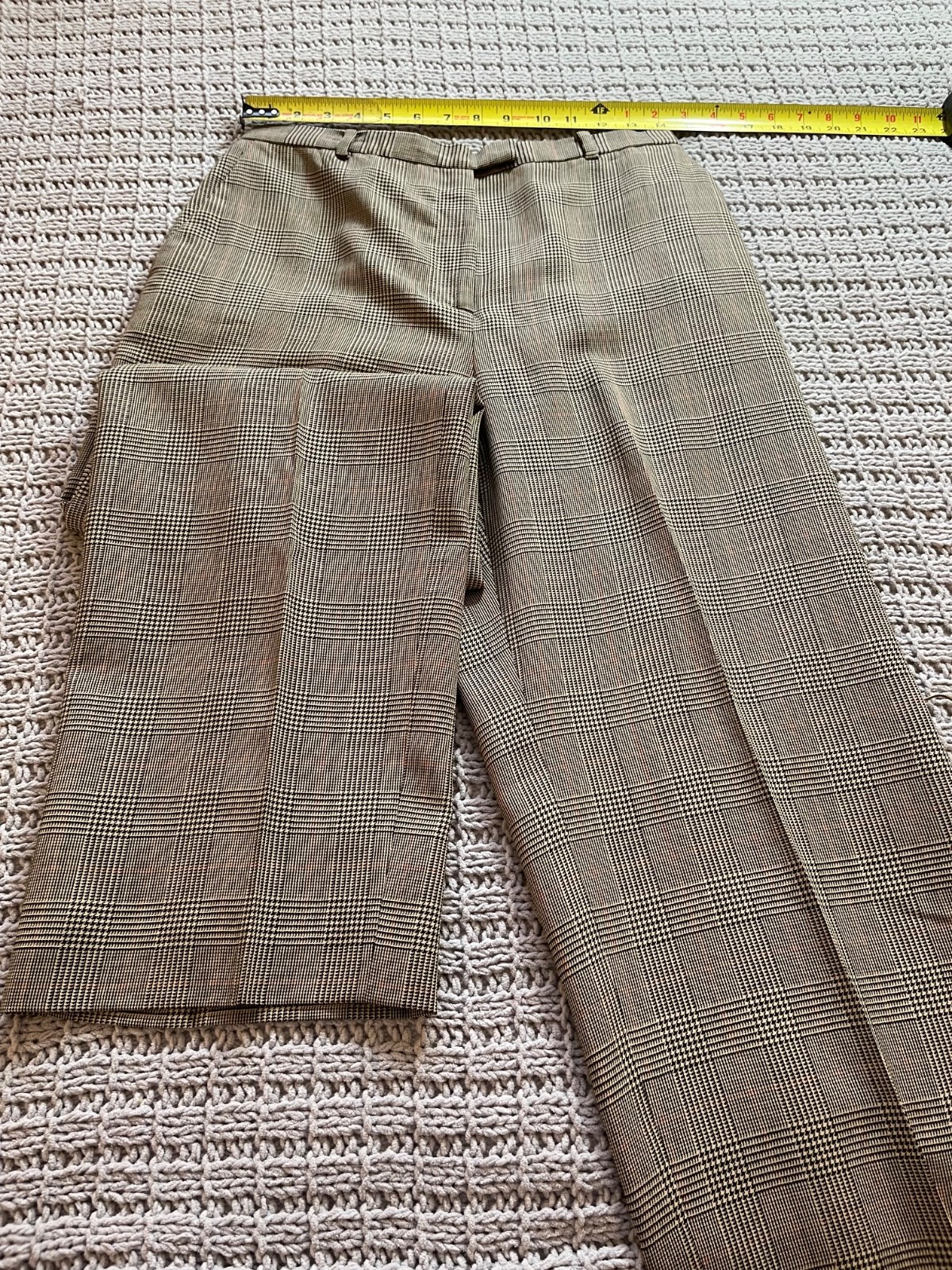 Ann Taylor Wool Dress Pants Career Plaid fully lined 10P Work Office Classic