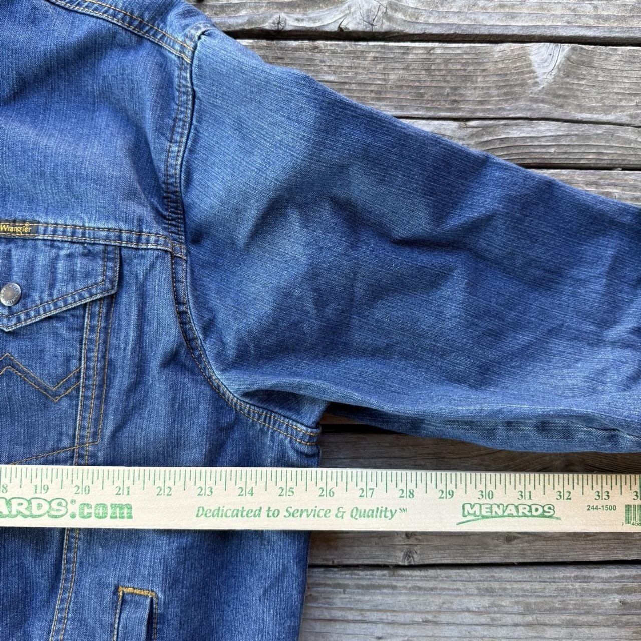 Vintage Wrangler Blue Jean Western Jacket W/ Conceal Carry Pockets Men’s Large
