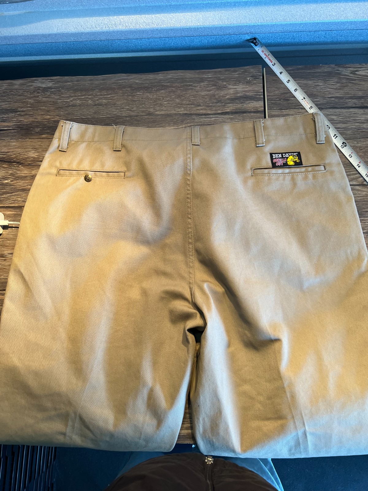Ben Davis Gorilla Cut Work Pants Mens 46 Tan Poly Cotton Straight Leg 675