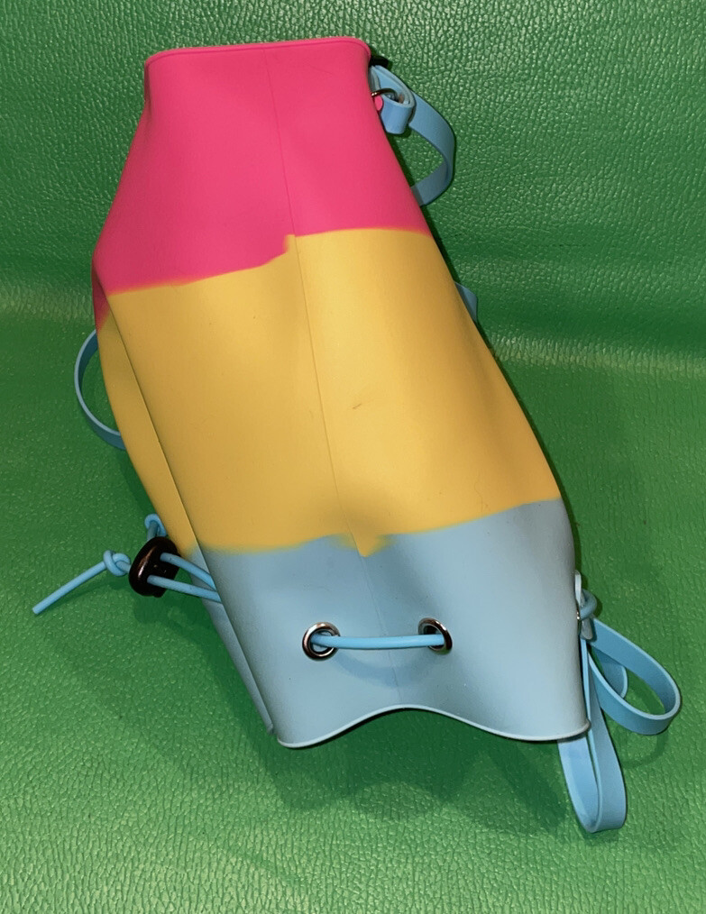 Silicone Rubber Jelly Gummy Backpack purse Rainbow