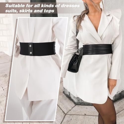 Fits Waist Sizes 26-30 in(leather part 14.2 in) Width:2.95in Elegent Black