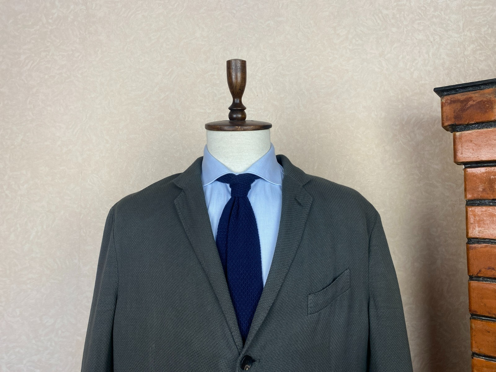 Lardini Cotton Mix Jersey Green Unlined Patch Pockets Summer Blazer 48, EU 58