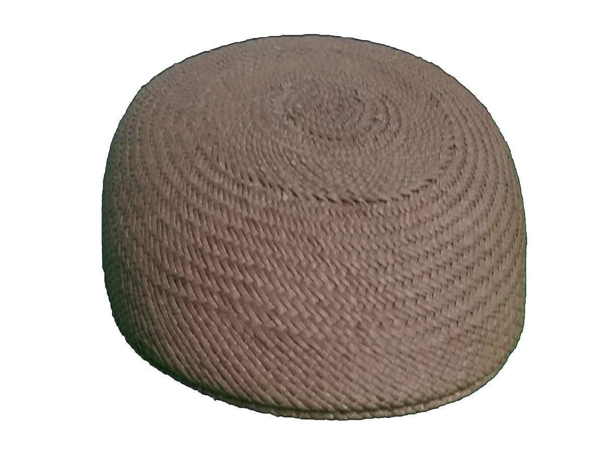 Original Panama Beret Toquilla Straw Brown 54 Cm Handwoven