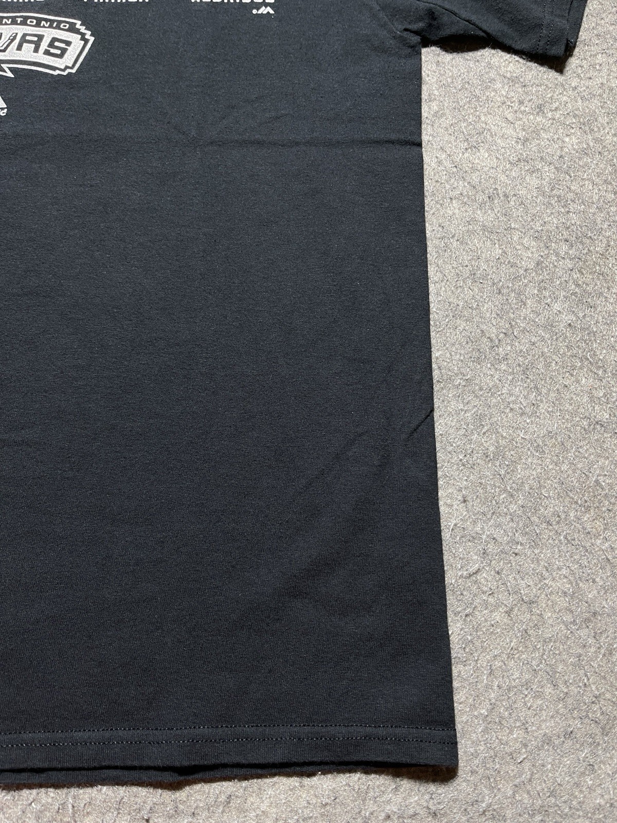 San Antonio Spurs Black Duncan Parker Ginobili Leonard Aldridge Shirt L Majestic