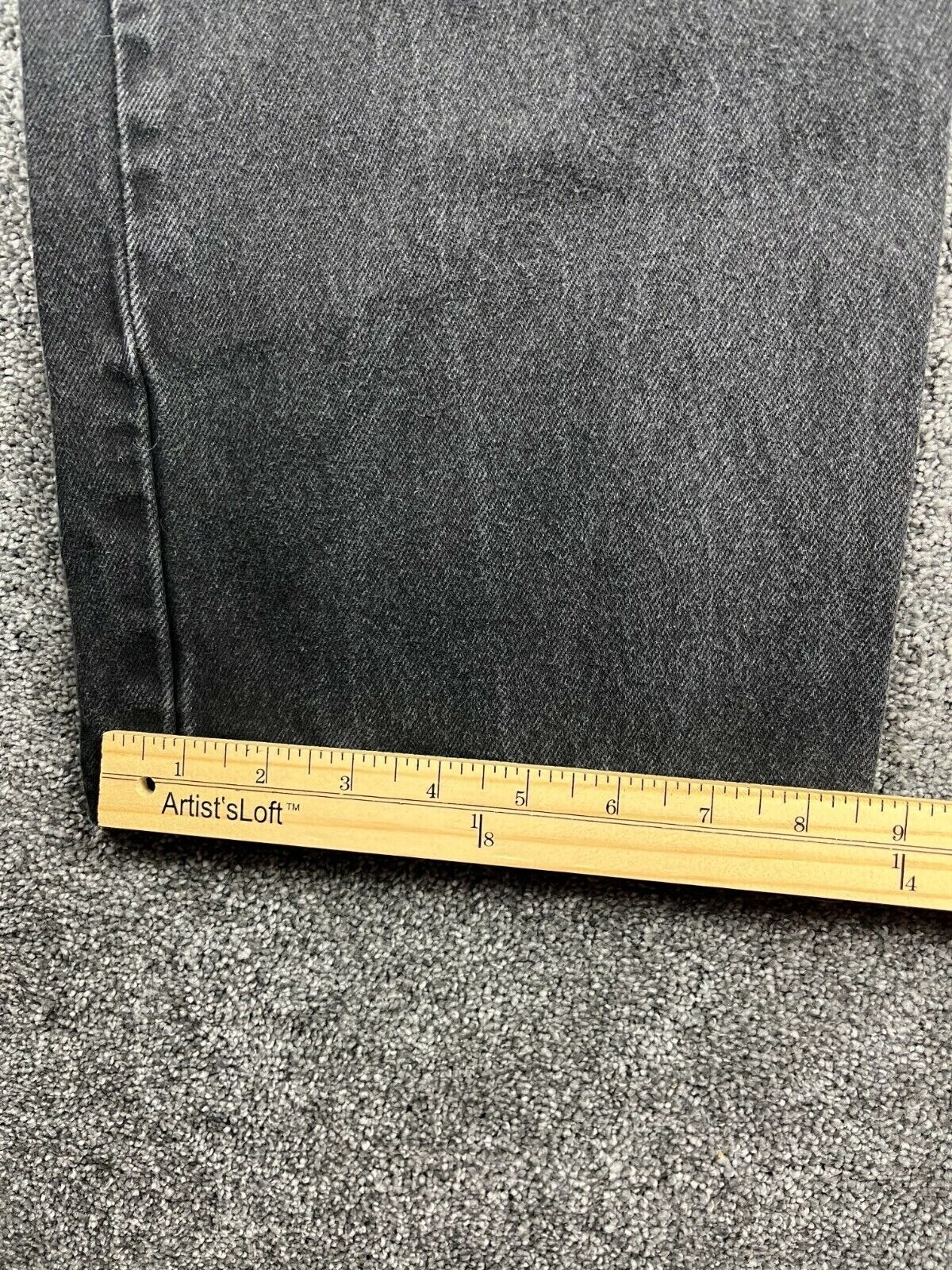 Levis 505 Regular Fit Mens Jeans W42 L30 Black Denim