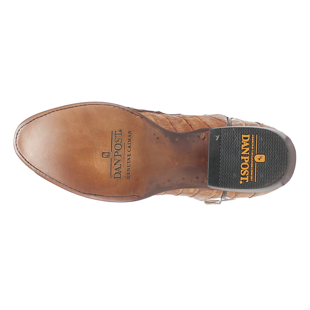 Dan Post Boots Primetime Caiman Embroidered Pull On Round Toe Cowboy Mens Size